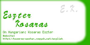 eszter kosaras business card